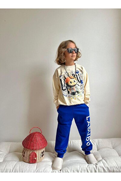 cgboutiquestylekids طقم ملابس علوية وسفلية من قماش القطن ذو الخيطين للأولاد م...