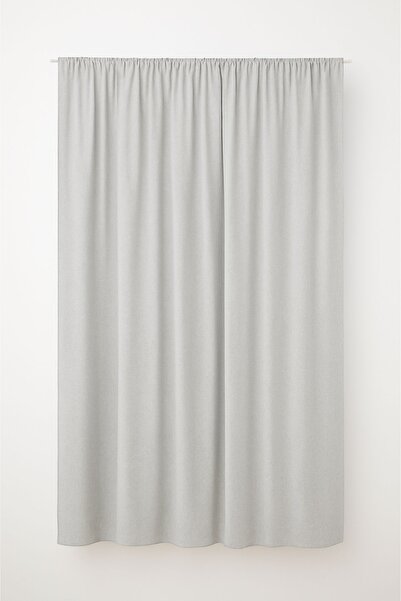 Soyoe Light Gray Background Curtain Velvety Texture Single Panel Curtain