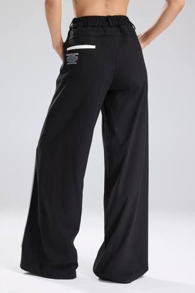 tw3 Women's Stripe Detailed Design Wide Leg Trousers