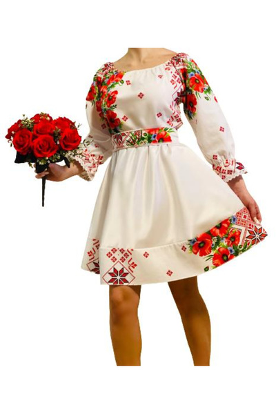 Ie Traditionala Traditional Dress Stylized with Poppies 6