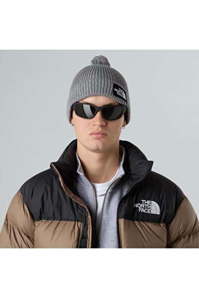 THE NORTH FACE TNF LOGO BOX POM BEANIE Unisex Bere NF0A8CHFDYY1 Gri-STD