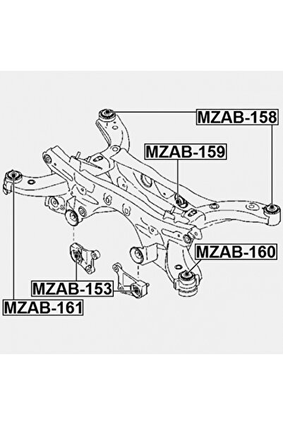 FEBEST Rear differential bushing set MAZDA CX5 KE, KF 2011 - 2019