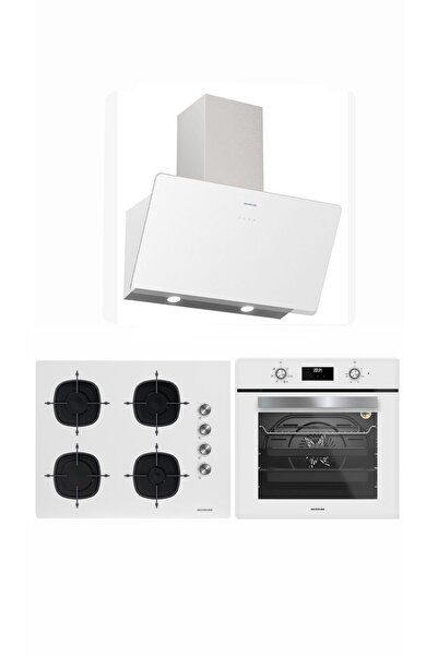 Silverline Beyaz 65 Cm Ocaklı Dijital Fırınlı Ankastre Set (3457 Soho - CS5700E7W01 - BO6502W02 )