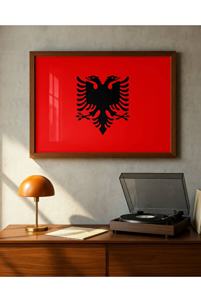 fuart.co Arnavutluk Bayrağı Dijital Baskı Poster (Çerçevesiz)