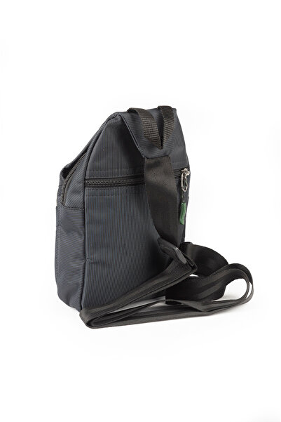 İMAKS Small Size Multi-Compartment Daily Crossbody Chest Hand and Shoulder Bag Unisex Body Bag Black Green 955