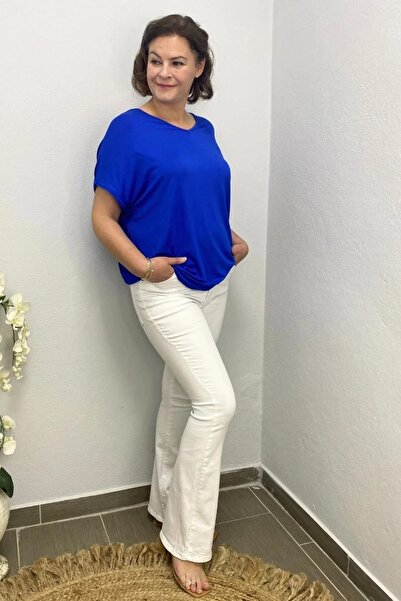 Mia Butik Plus Size White Full Lycra Spanish Leg Jeans