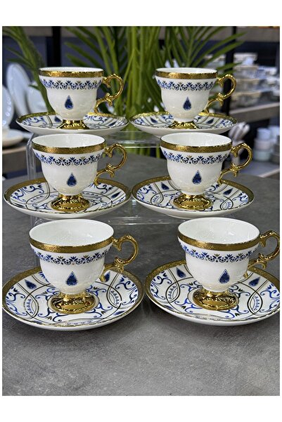 Doğudeko Kallisto Luxury Porcelain 6-Piece Cup Set