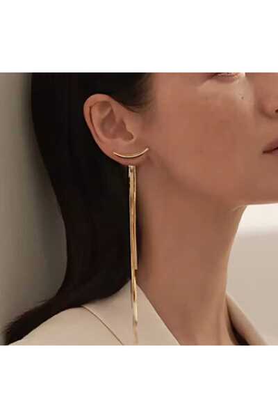 SONES çelik Küpe Paslanmaz Gold çelik İtalyan Zincir Sallantılı