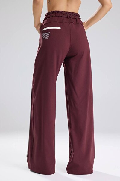 tw3 Kadın Şerit Detaylı Tasarım Bol Paça Pantolon