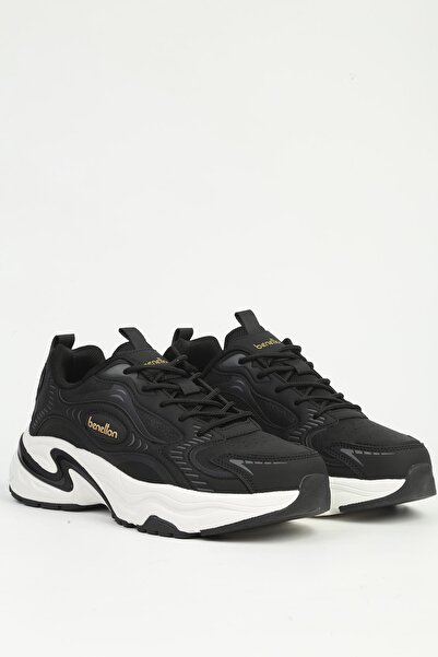 Benetton Black and White Men's Sports Shoes Imported