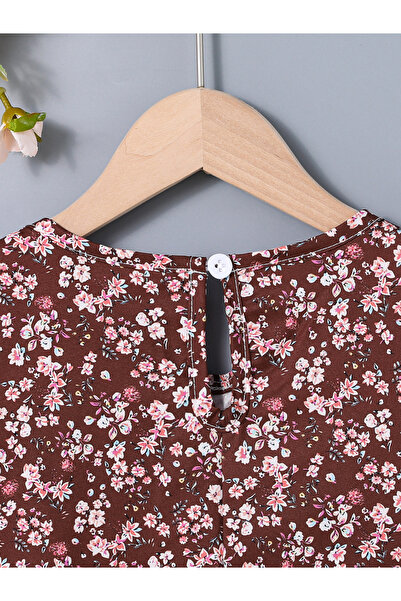 Take Two By Styli Teen All Over Print Lace Patchwork Dress