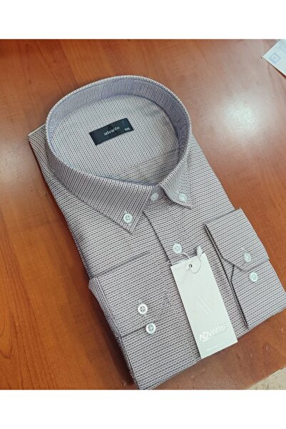 ADVANTE Güncüoğlu Battal Size Long Sleeve Pocketed Dobby Classic Men's Shirt