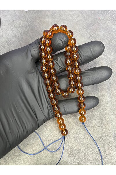 Mos Tespih Колие от естествен камък с медени стъклени мъниста (едно колие съд...