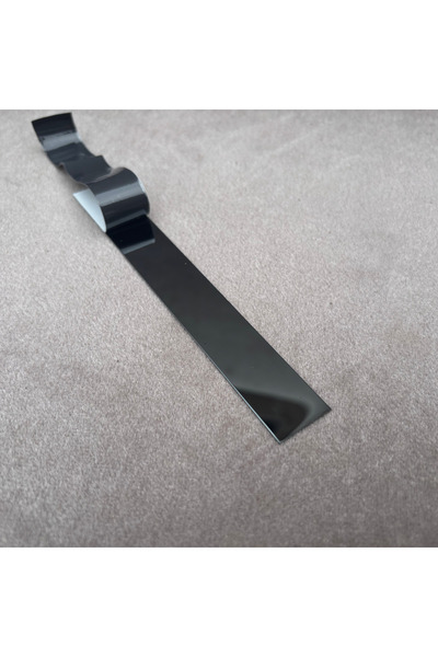 LUSSO LİNE Glossy black stainless steel flat profile 20 x 0.6 x 2700 mm