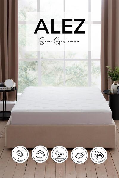 Cotto Home Yatak Koruyucu Fitted Alez Full Kenar Su Geçirmez Pamuklu Konforlu Beyaz