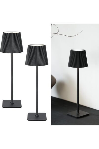 OEK LuminexDesigns Pack of 2 Table Lamps, Wireless LED Outdoor Lamp, Table Lamp, Dimmable Bedside Lamp w