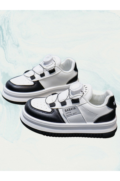 Babaya By Styli Boys Paneled Sneakers with Stretch Lace