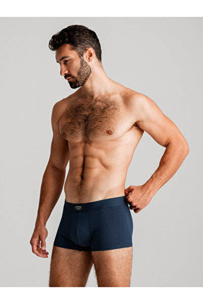 OMBRE Ανδρικό μποξεράκι BASIC σε μονόχρωμο ασορτί χρώμα με ελαστάνη - 3 τεμάχια σε mix OM-UNBB-0106