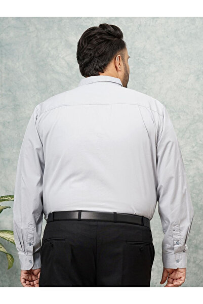 HardSoda By Styli Plus Men Grey Regular Fit Casual Shirt