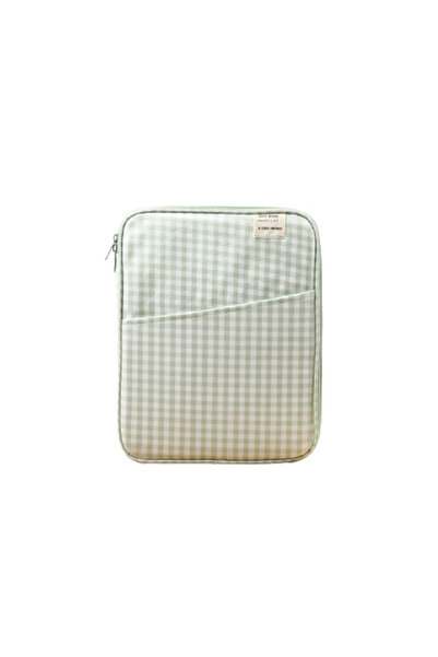 KESNUP Laptop protective case compatible up to 13 inches 35 x 27 cm Green/White
