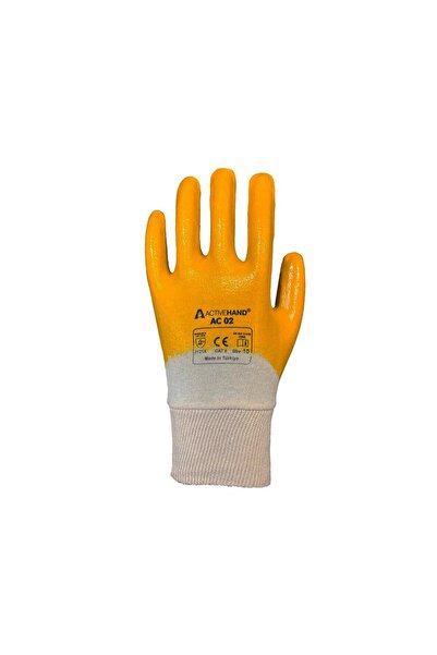 ACTIVEHAND Nitrile Coated Cotton Gloves Ac 02 Yellow No:9-2 Pcs