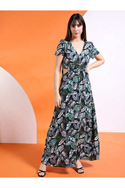 Freehand By Styli Women Multi Tropical Print Maxi Dress