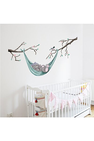 OEM Autocolant decorativ VERSAGO, Ursuleț în hamac, 107/57 cm