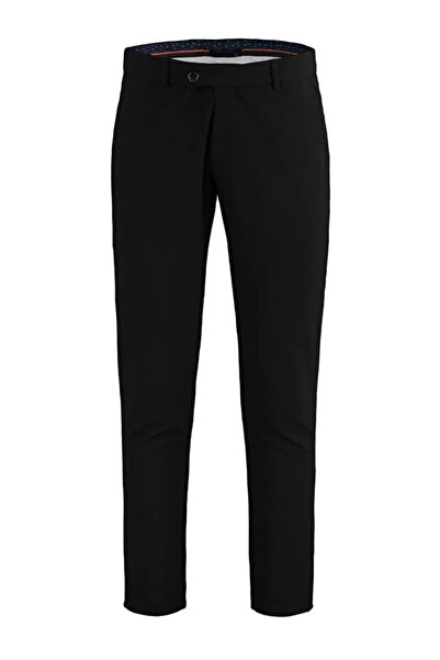 REFA COLLECTİON Black Slim Fit Italian Cut Chino Fabric Trousers