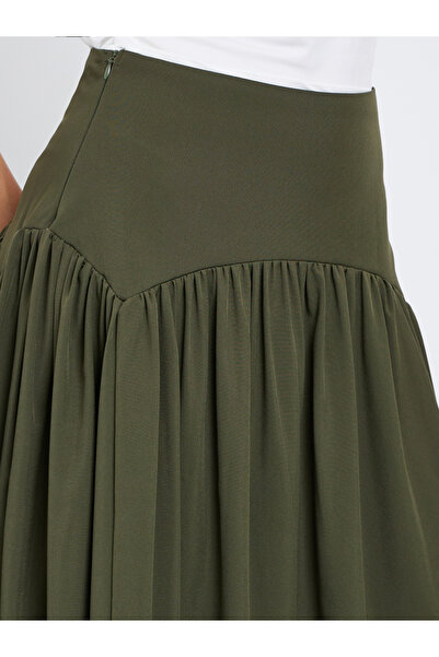 Take Two By Styli Solid Gathered Detail A-Line Maxi Skirt