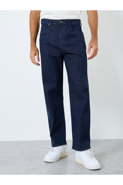 Styli بنطال جينز مغسول متوسط ​​الارتفاع بقصّة عادية