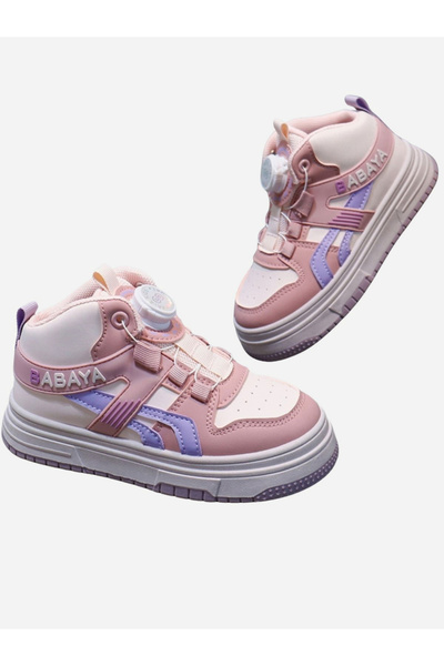 Babaya By Styli Girls Color Block Mid-Top Sneakers