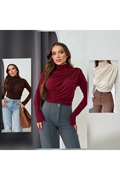 Lufthimm BLUZĂ DE DAMĂ CU GĂRĂ ÎN PIELE, CU TĂIȚI PE SPATELE ȘI PE UMEȚELE