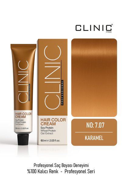 CLINIC PYROO No: 7.07 Saç Boyası – Hair Color Cream 60 ml - Karamel
