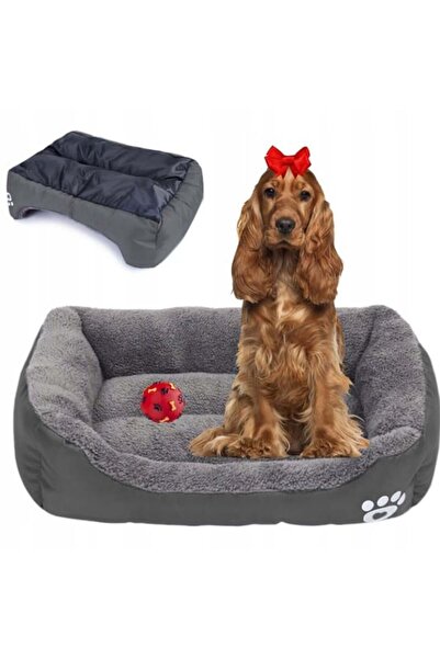 zola Culcus pentru animale,calduros, umplutura moale, dimensiune 60 × 55 x 15 cm, gri