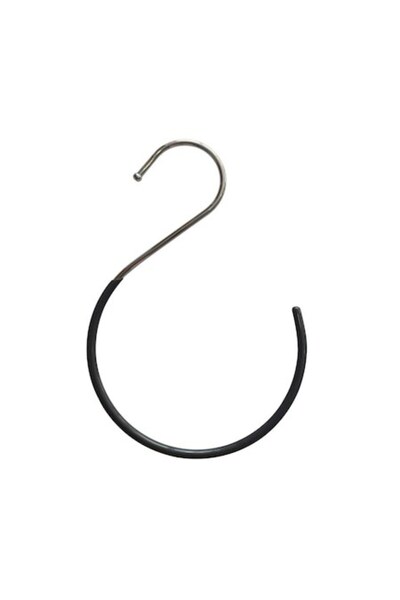 SHOPIENS Cuier pentru eșarfe, Metal, L 15,5 cm, Negru