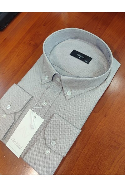 ADVANTE Güncüoğlu Battal Size Long Sleeve Pocketed Classic Men's Shirt