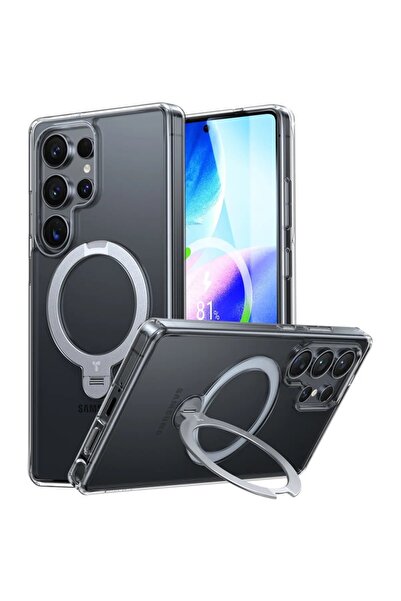TORRAS Θήκη για Samsung Galaxy S25 Ultra, Ostand Spin MagSafe, Διαφανής