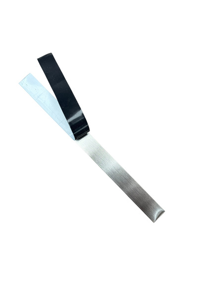 LUSSO LİNE Brushed silver stainless steel flat profile 10 x 0.6 x 2700 mm