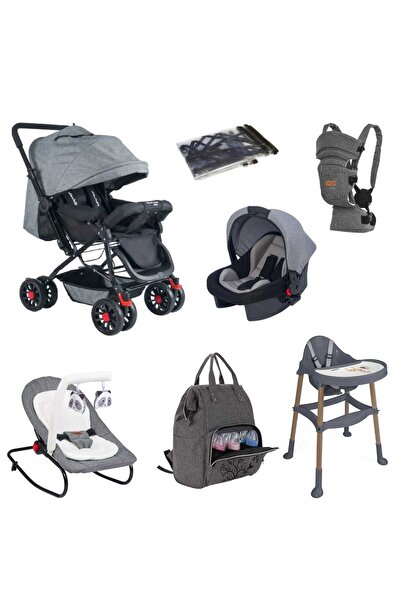 4KİDS Bebek Çeyiz Seti Çift yönlü Bebek Arabası Taşıma Puset Anakucağı Kangur...