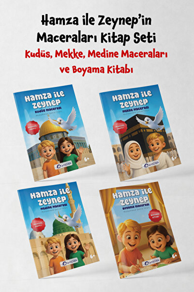 Mutluluk Atölyem Hamza ile Zeynep'in Maceraları Hikaye Kitap Seti Kudüs, Mekk...