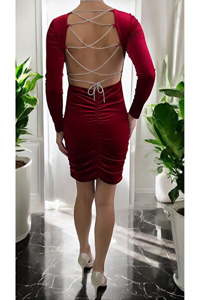 styleFlex Elastic Velvet Dress
