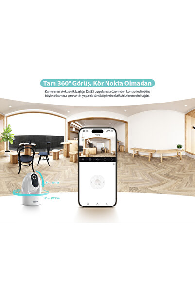 DAHUA Hero C1 Akıllı Kamera - Akıllı Wifi Kamera Kablosuz Kamera Ev Kamerası 2MP (Dahua Türkiye Garantili)