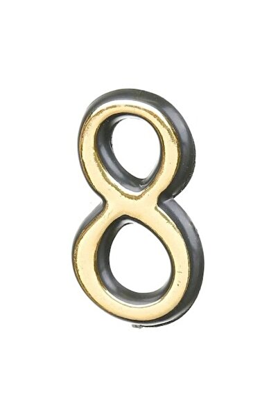 SHOPIENS Numar Casa Cifra 8 Autoadeziv Plastic Auriu 55x35mm Usa Poarta
