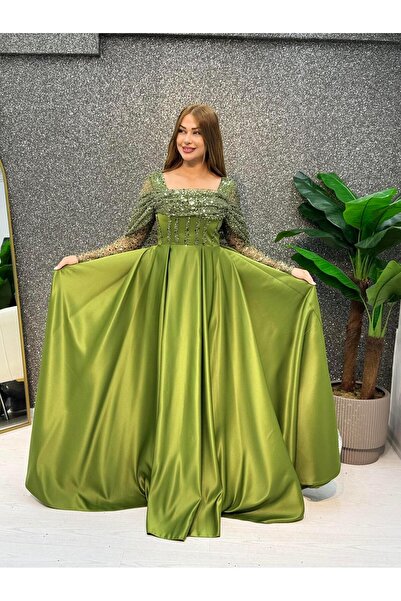 E&A Eren Abiye UZUN KOLLU SATEN ABIYE