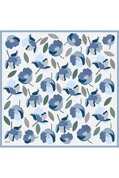 Belli Шовковий шарф Tivil IST 4040 - 07 Білий змішаний візерунок