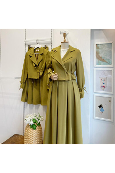 Faya Boutique Yağ Yeşili Ceketli Nora Takım