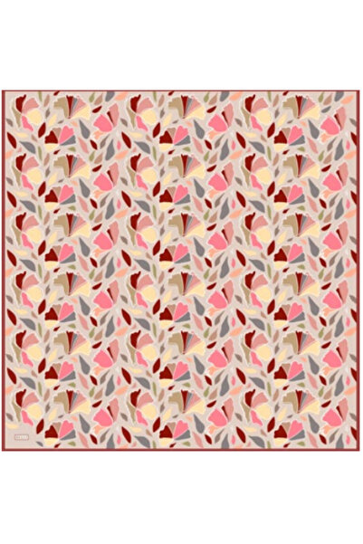 Belli Eșarfă de mătase Tivil IST 4049 - 39 Roșu cu model mixt