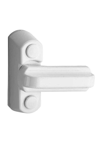 SHOPIENS Opritor de ușă și fereastră Shopiens®, metalic, cu șurub, alb, 63 x ...