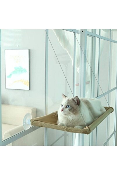 zola Hanging bed for cats, hammock type, window mounting with suction cups, plastic, 55x32 cm, cream