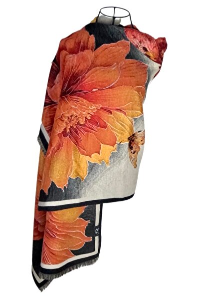 DACSHOP Lady's luxurious wool scarf, cream/mohair